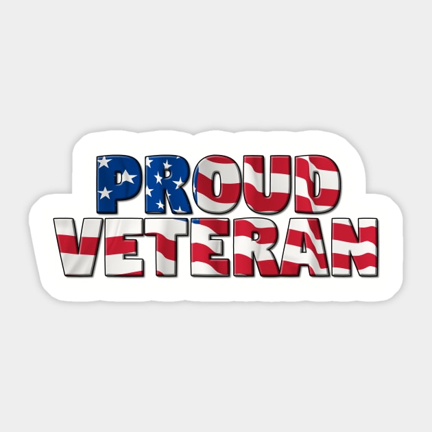 Proud American Veteran Sticker by Girona